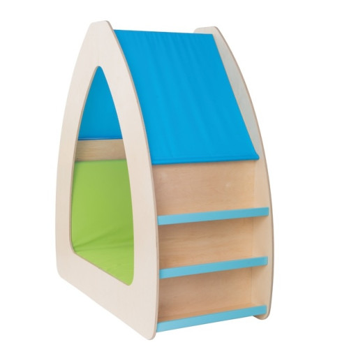 cabane avec bibliothèque enfant pour collectivité