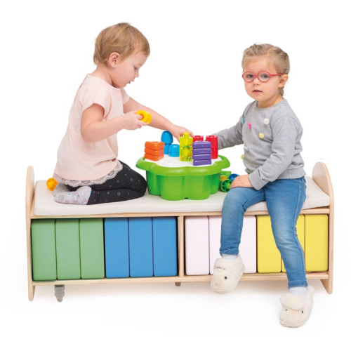 Banc avec galettes sol en mousse