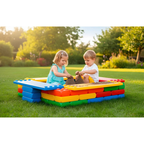 Set de 4 plaques et 53 grosses briques