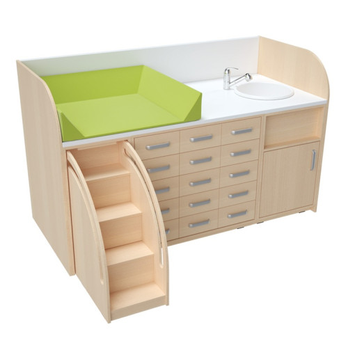 Meuble à langer professionnel avec lavabo