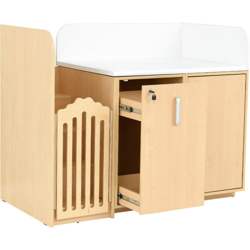 Table à langer avec escalier fixe