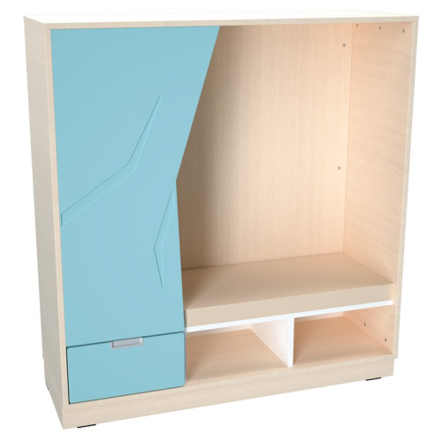 Meuble coin lecture enfant avec rangement et matelas