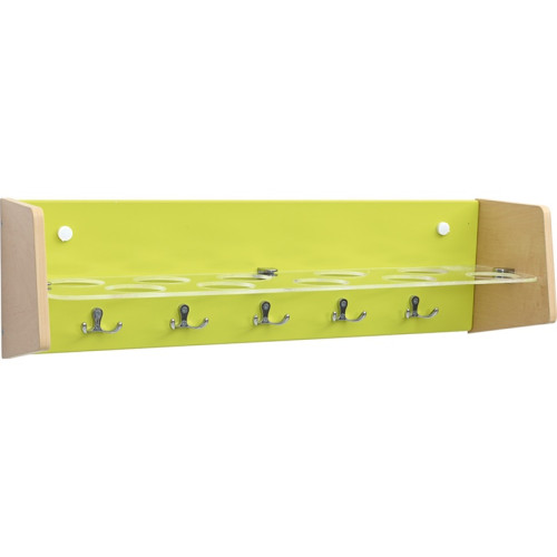 Étagère gobelets et torchons maternelle vert clair