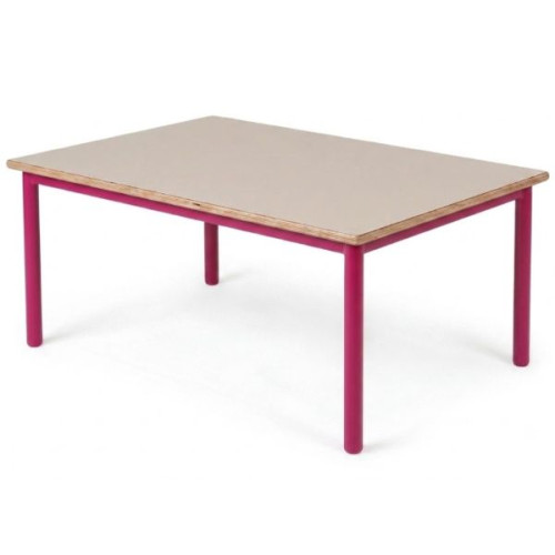 Table insonorisée maternelle rose