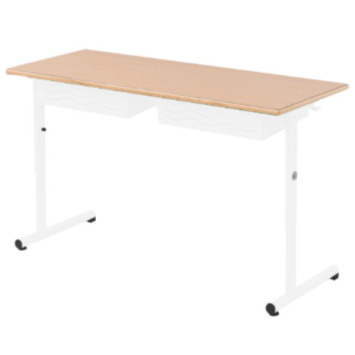 Table VELA réglable 2 places blanc