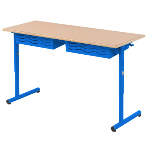 Table VELA réglable 2 places bleu