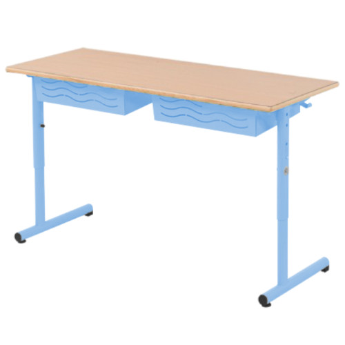 Table VELA réglable 2 places bleu clair