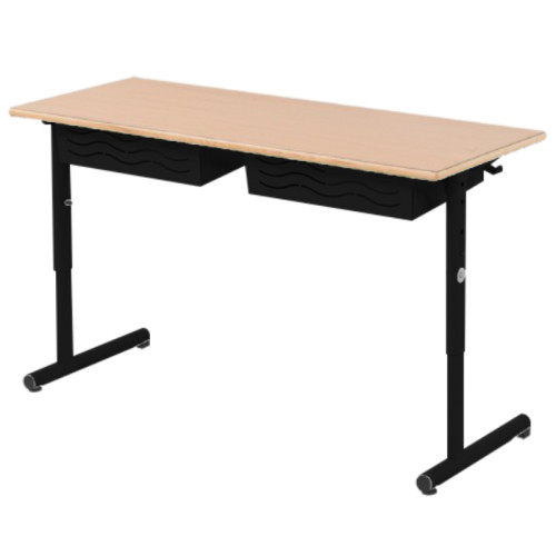 Table VELA réglable 2 places noir