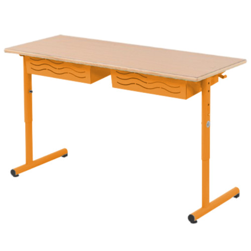 Table VELA réglable 2 places orange