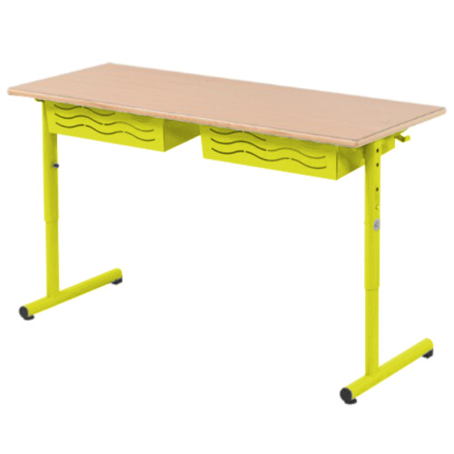 Table VELA réglable 2 places vert jaune