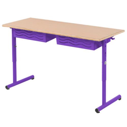 Table VELA réglable 2 places violet