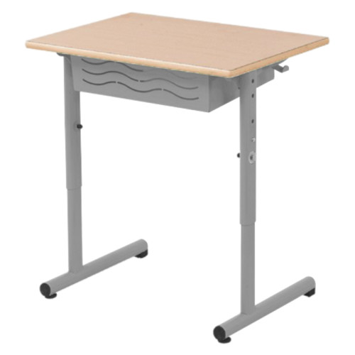 Table VELA réglable 1 place gris