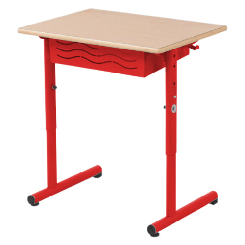 Table VELA réglable 1 place rouge