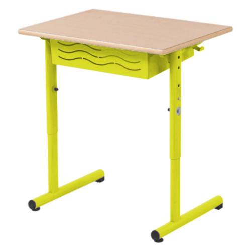 Table VELA réglable 1 place vert jaune