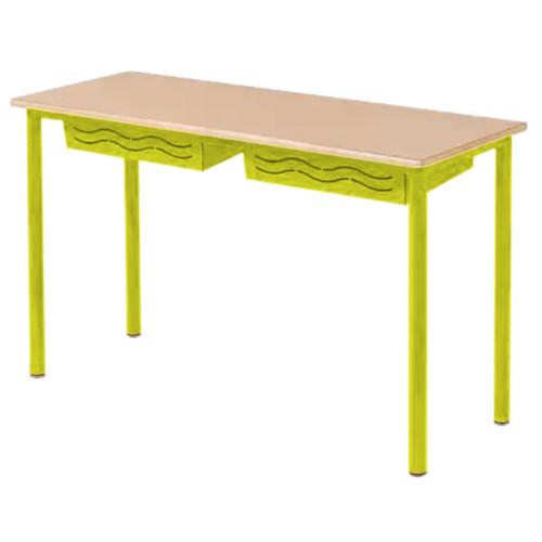 Table BERMUDES 2 places vert jaune