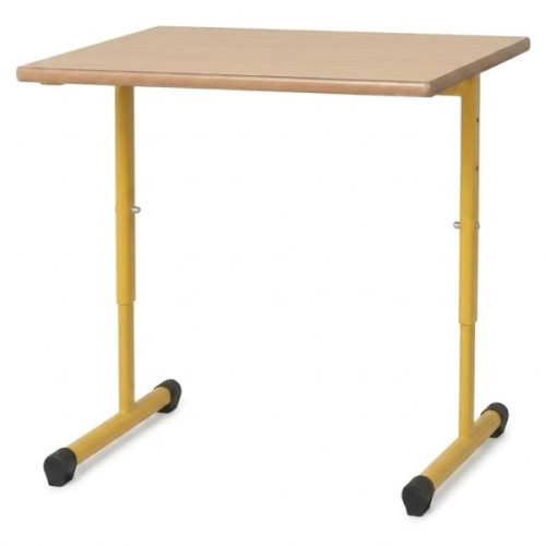 Table ajustable pour classe maternelle jaune