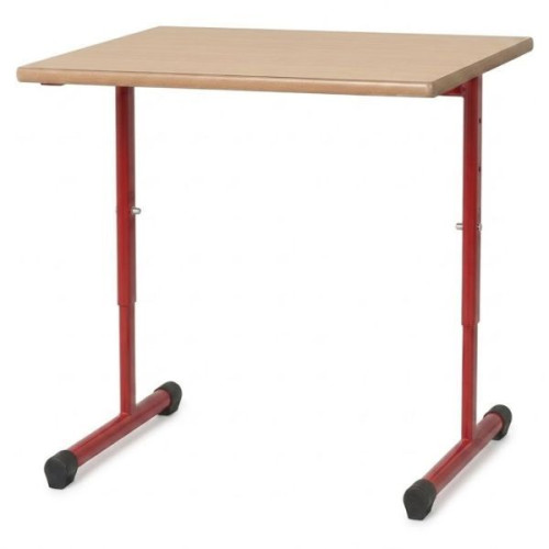Table ajustable pour classe maternelle rouge