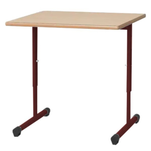 Table ajustable pour classe maternelle bordeaux