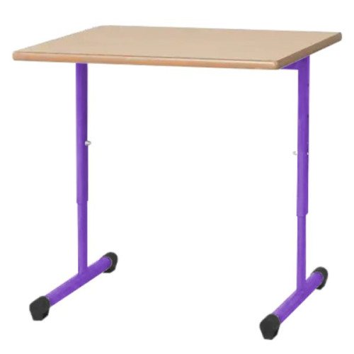 Table ajustable pour classe maternelle violet