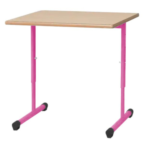 Table ajustable pour classe maternelle rose gerbera