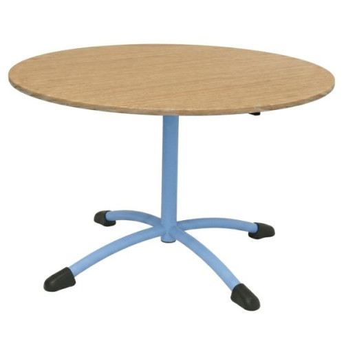 Table ronde plateau insonorisé bleu clair