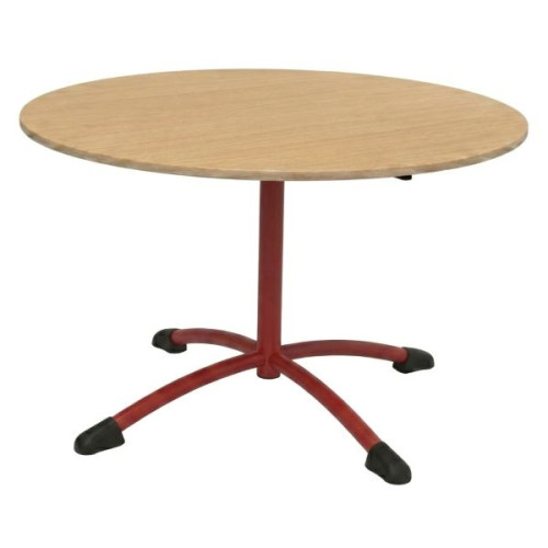 Table ronde plateau insonorisé rouge