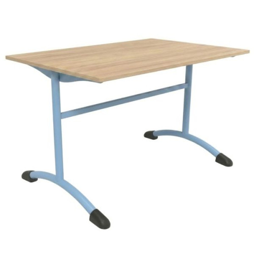 Grande table de cantine scolaire bleu clair