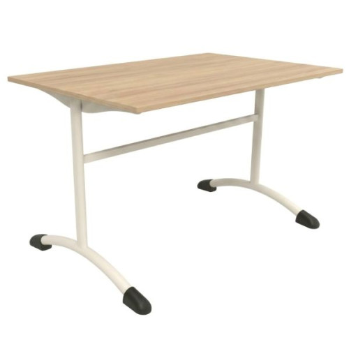 Grande table de cantine scolaire blanc