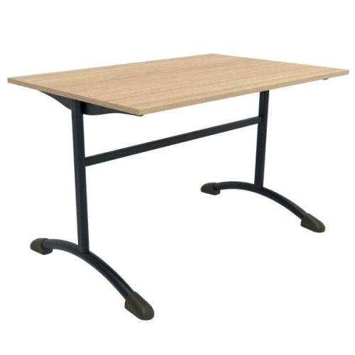 Grande table de cantine scolaire noir