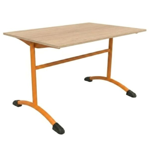 Grande table de cantine scolaire orange
