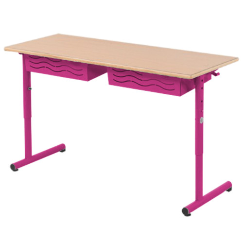 Table VELA réglable 2 places fuchsia