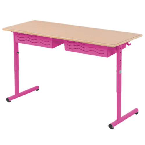 Table VELA réglable 2 places rose gerbera