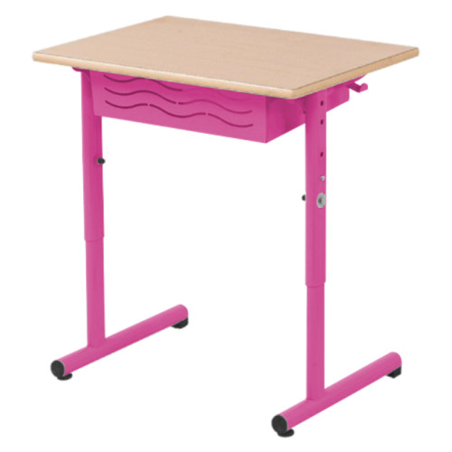 Table VELA réglable 1 place rose gerbera