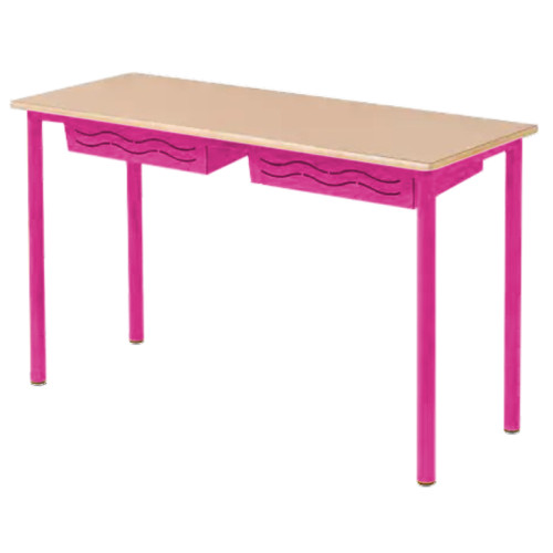 Table BERMUDES 2 places rose gerbera