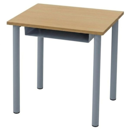 Table individuelle maternelle avec casier gris
