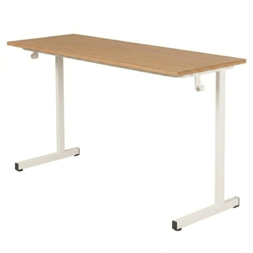 Table scolaire 2 places sans casier blanc