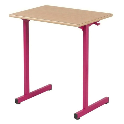 Table BELI 1 place sans casier rose