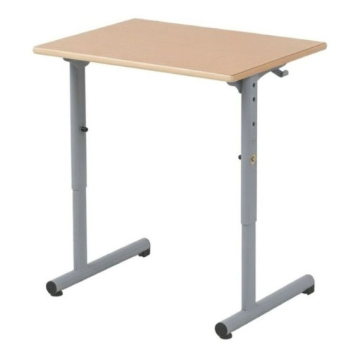 Table maternelle 1 place réglable gris