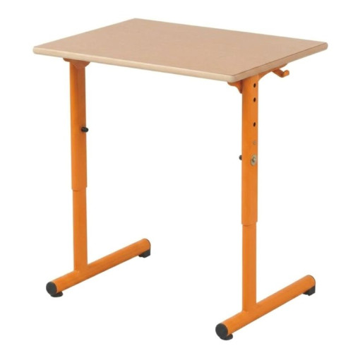 Table maternelle 1 place réglable orange