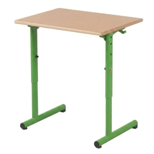 Table maternelle 1 place réglable vert anis