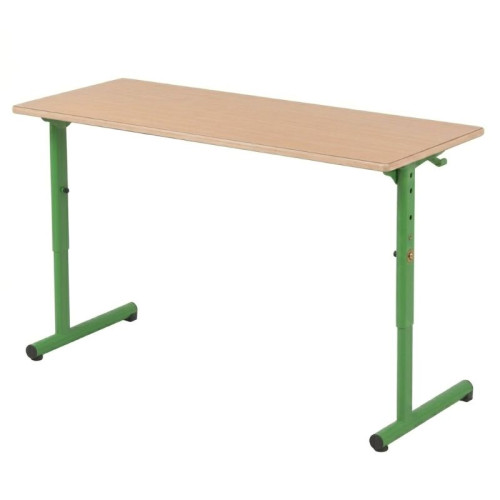 Table maternelle 2 places réglable vert anis