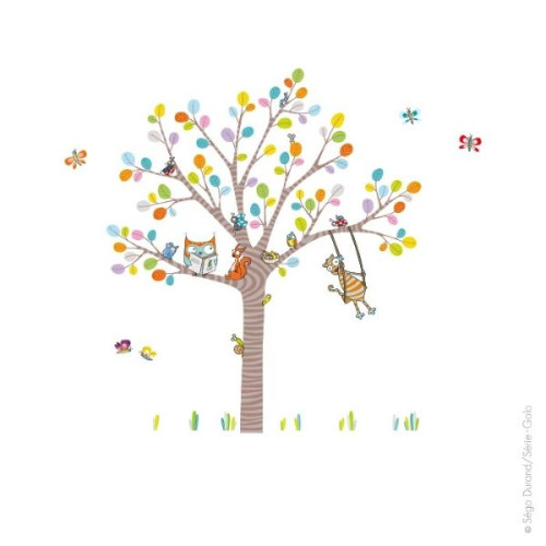 Sticker enfant avec un arbre géant