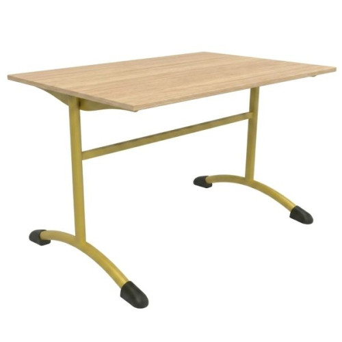 Grande table de cantine scolaire vert pomme