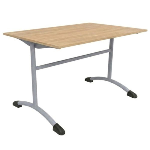 Table insonorisée restauration scolaire gris