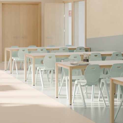 Chaise INA pour cantine école primaire