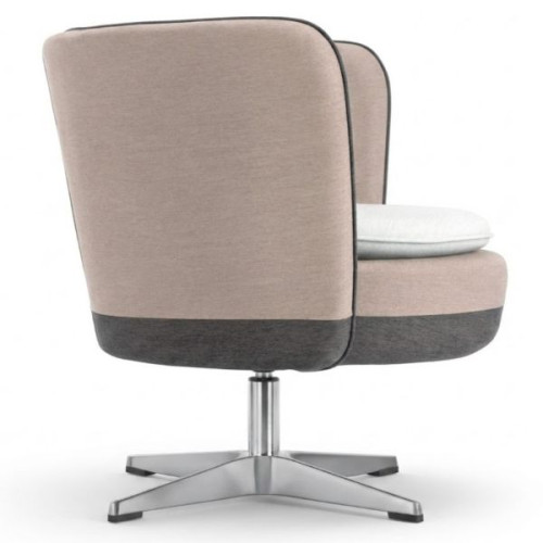 Fauteuil d'accueil pivotant beige