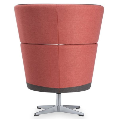 Arrière du fauteuil pivotant terracotta