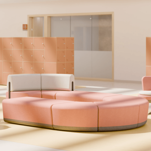 Aménagement complet avec assise incurvée