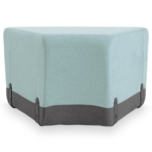 Assise modulable incurvée vert sage