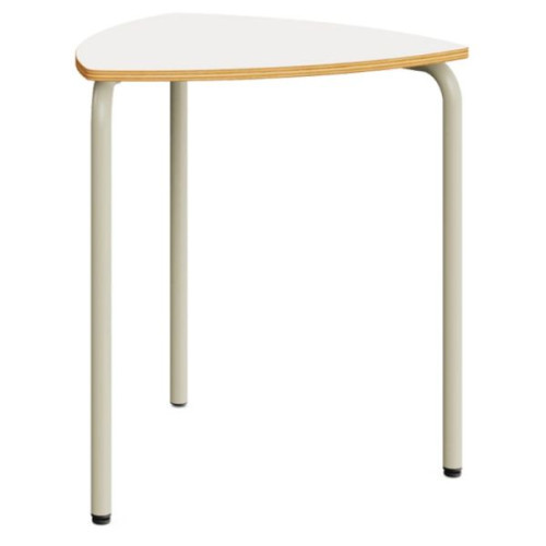 Bureau triangulaire avec plateau blanc T4 à T6
